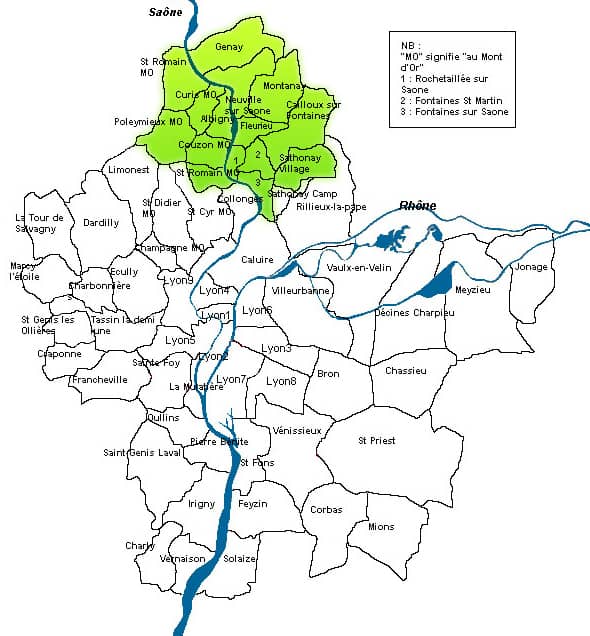 Carte Val de Saône